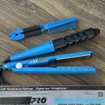 Kit de Plancha de Cabello+Rizadora+Peine